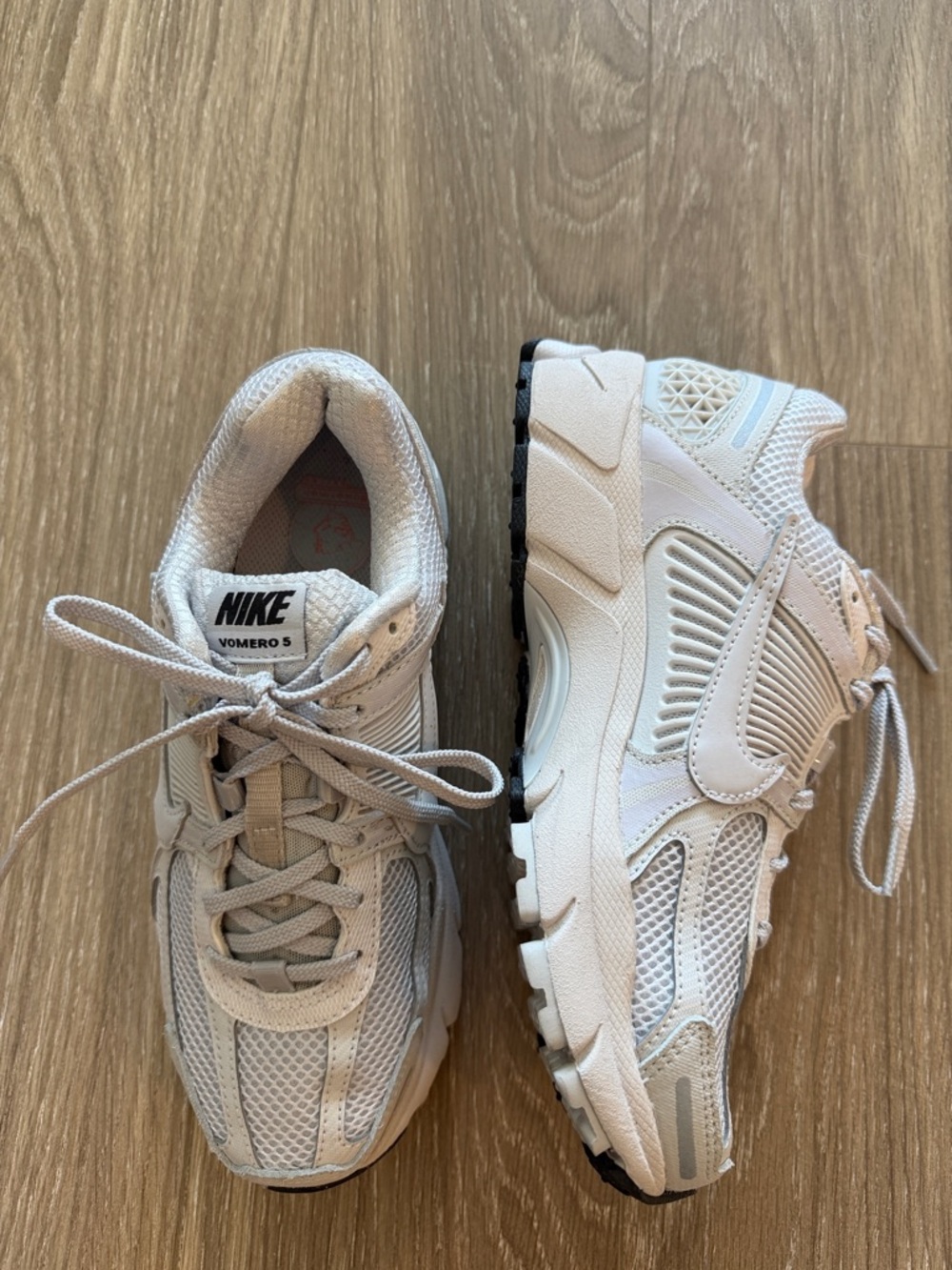 Nike Neutral Beige/Light Tan Running Sneakers - Vomero 5